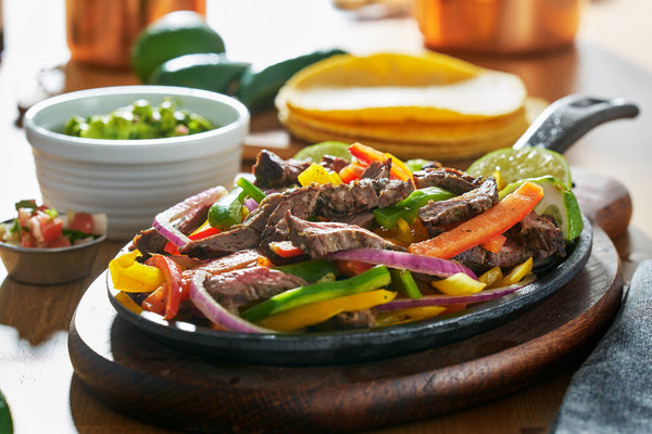 Grilled Steak Fajita Recipe: Kamado Style with Bell Peppers