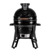 VESSILS Fleet Compact- 16" Kamado Charcoal Grill Full Set with Accessories Glossy Black (13.4-in W)