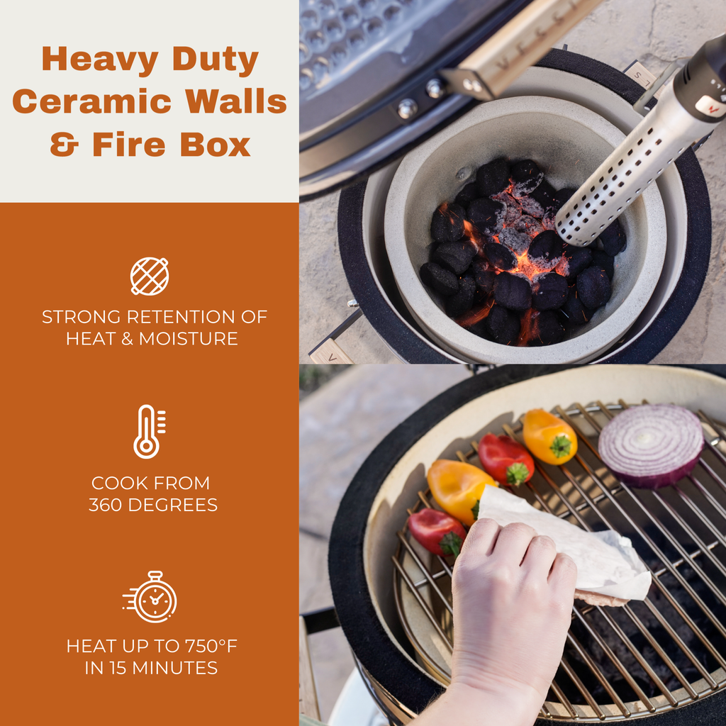 VESSILS Kamado Charcoal Grill MY13TT004