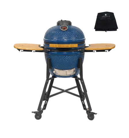 VESSILS Classic - 18 Inch Kamado Charcoal Grill (16-in W) with Grill Cover