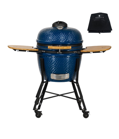 VESSILS Classic - 22 Inch Kamado Charcoal Grill (19-in W) with Grill Cover